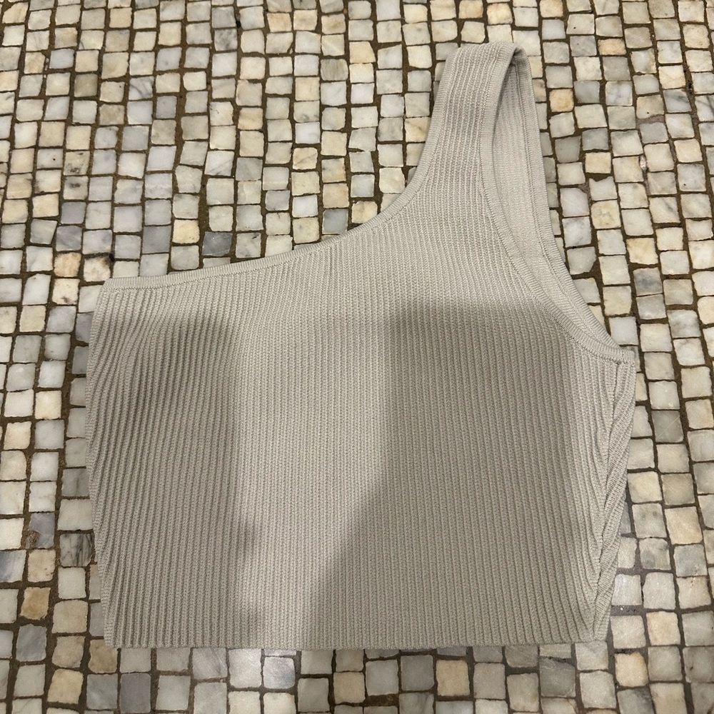 Aritzia Babaton Sculpted Knjt One Should Cropped Top